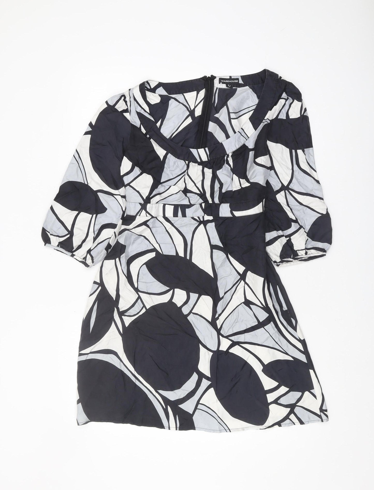 Warehouse Women's Multicoloured Silk Dress UK 10