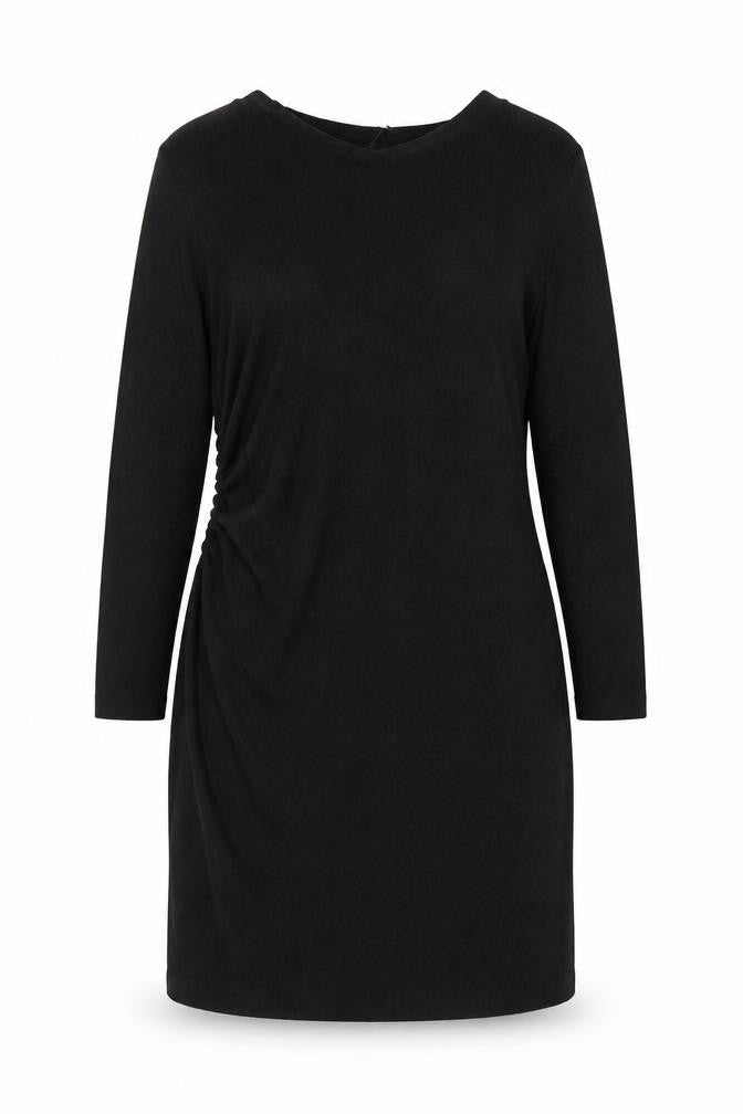 Front view of Marks & Spencer Women's Black Long Sleeve Dress