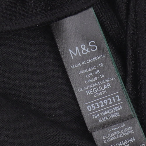 Marks and Spencer Women's Black Long Sleeve Dress