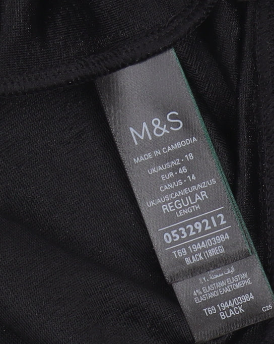 Marks and Spencer Women's Black Long Sleeve Dress