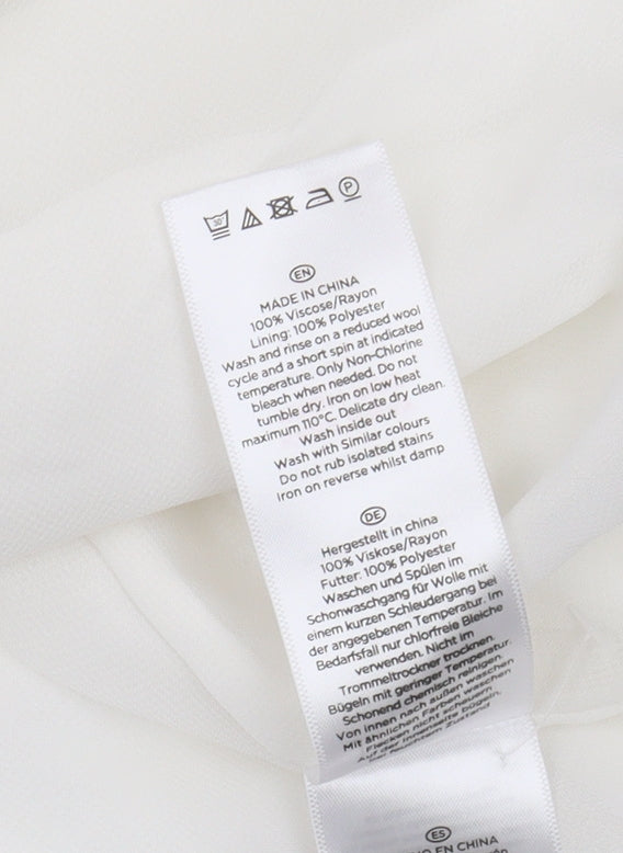 Hobbs Women's White Blouse, Size 14, Short Sleeve