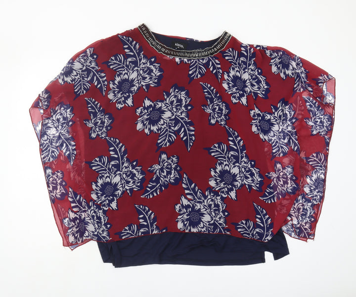 Klass Floral Beaded Women's Multicoloured Top XL