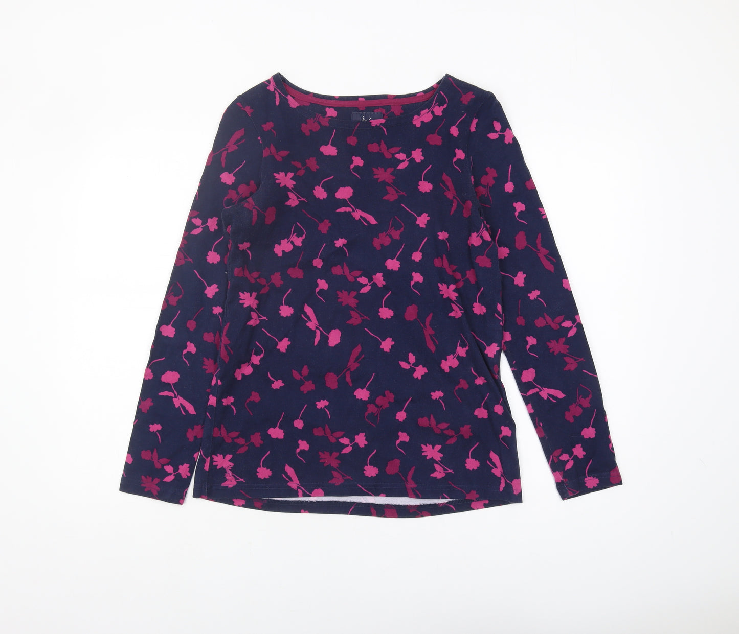 Joules Women's Blue Floral Cotton Long Sleeve T-Shirt