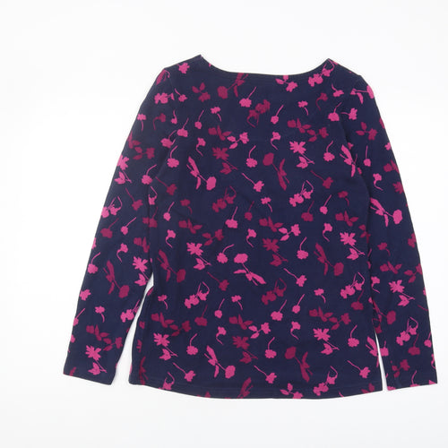 Joules Women's Blue Floral Cotton Long Sleeve T-Shirt