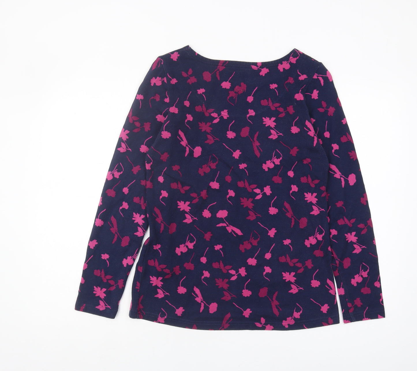 Joules Women's Blue Floral Cotton Long Sleeve T-Shirt