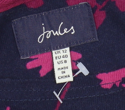 Joules Women's Blue Floral Cotton Long Sleeve T-Shirt