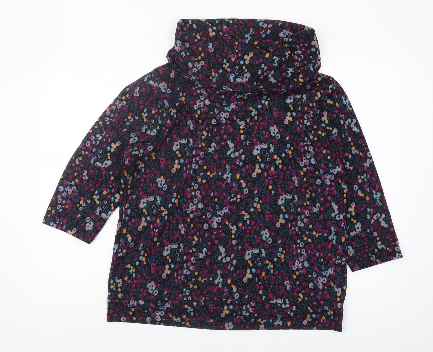 Klass Women's Multicoloured Floral Cowl Neck Top XL