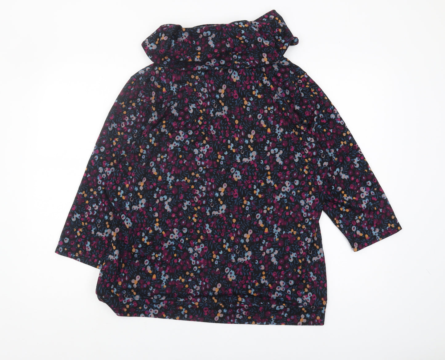 Klass Women's Multicoloured Floral Cowl Neck Top XL