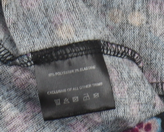 Klass Women's Multicoloured Floral Cowl Neck Top XL