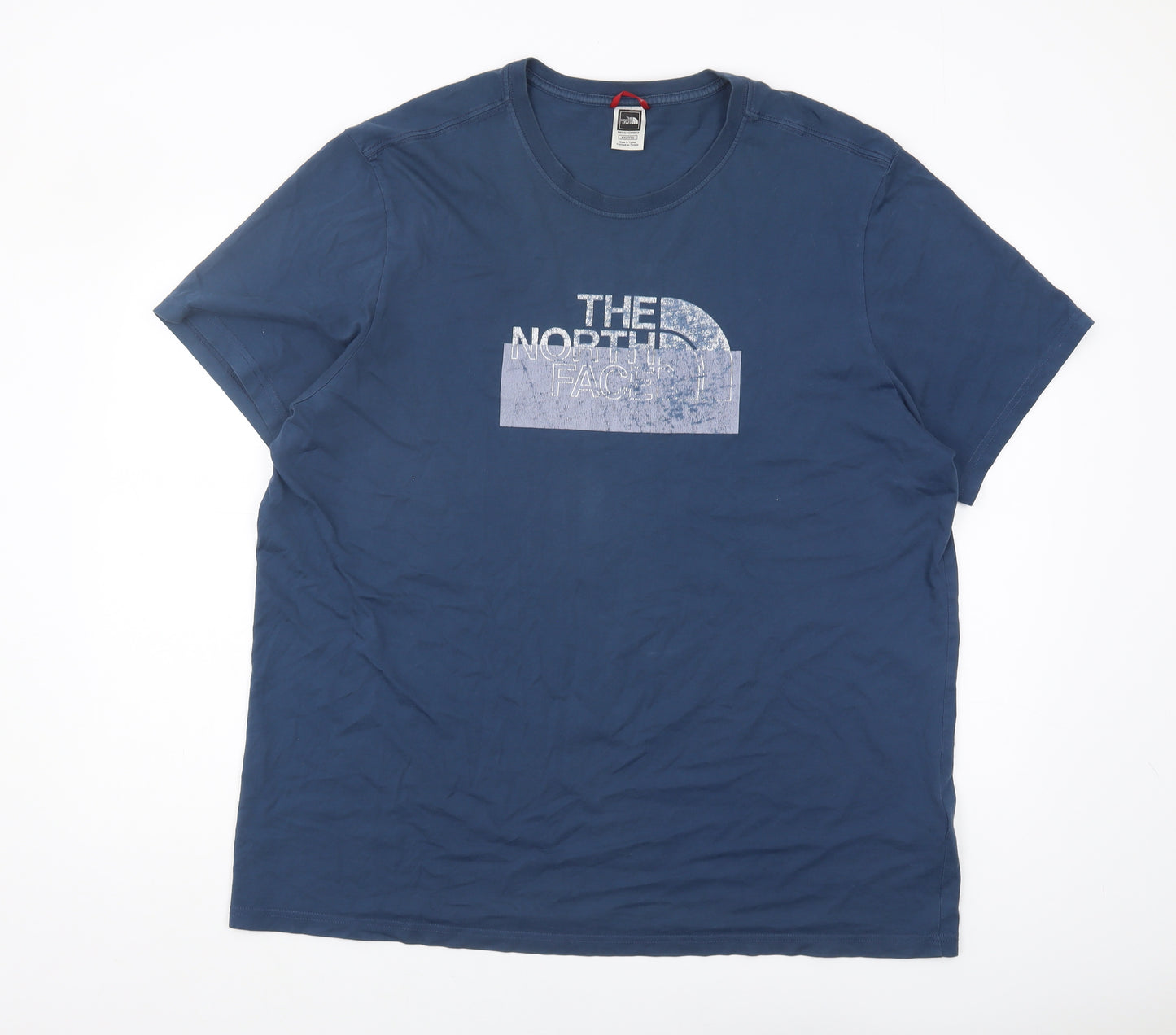 The North Face Men's 2XL Blue Cotton Logo T-Shirt