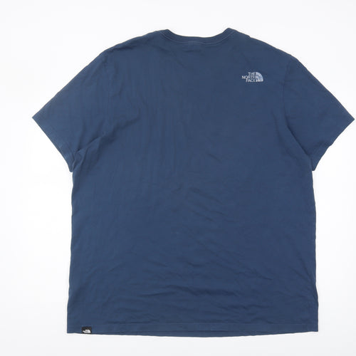 The North Face Men's 2XL Blue Cotton Logo T-Shirt