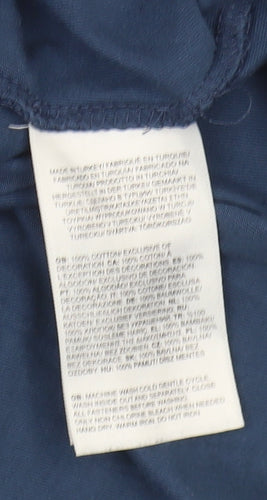 The North Face Men's 2XL Blue Cotton Logo T-Shirt