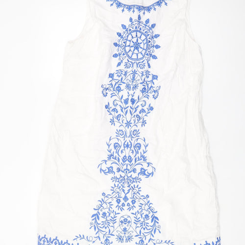 Marks and Spencer Women White Sleeveless Dress 16