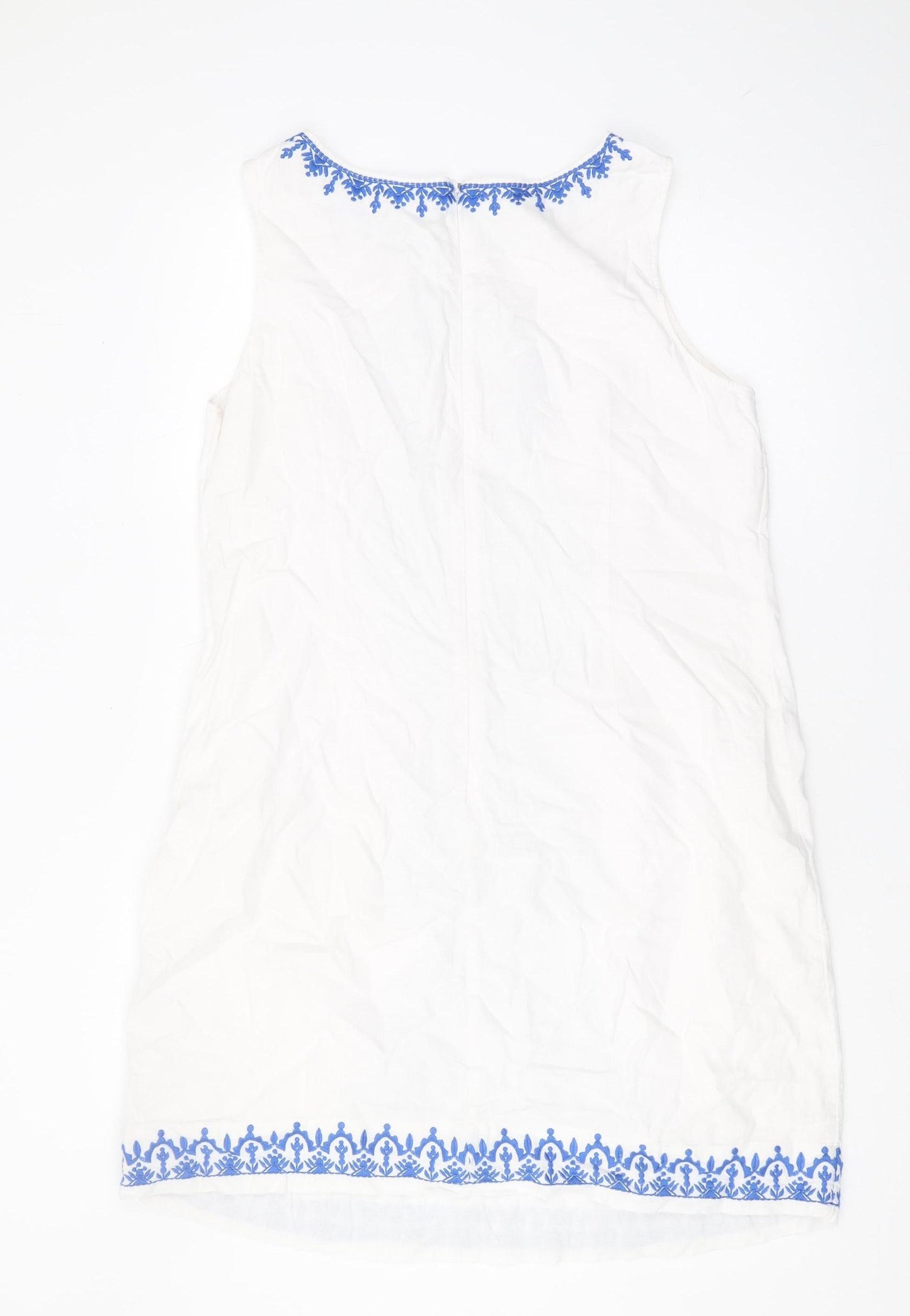 Marks and Spencer Women White Sleeveless Dress 16