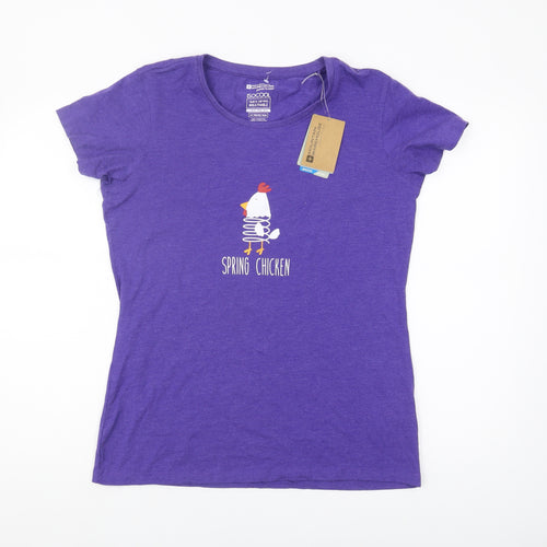 Mountain Warehouse Women's Purple T-Shirt, Size 14, Quick Dry