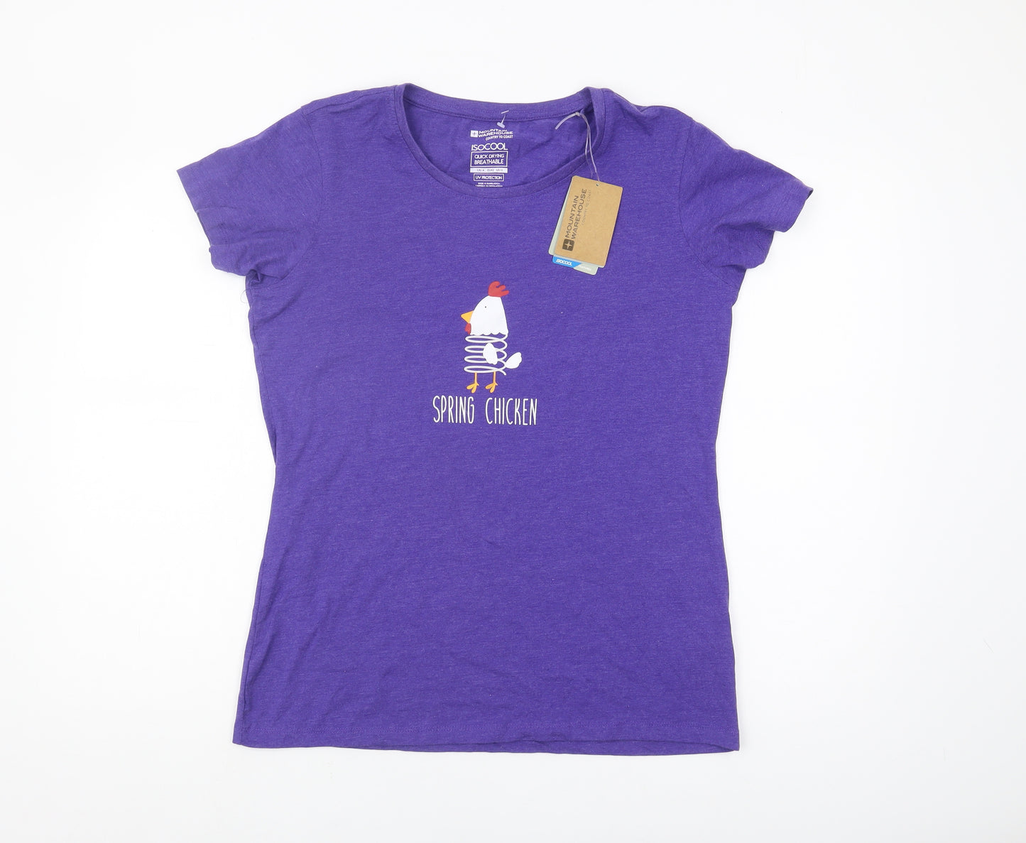 Mountain Warehouse Women's Purple T-Shirt, Size 14, Quick Dry
