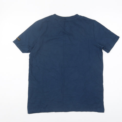 Superdry Unisex Blue Vintage T-Shirt, Size 10, Cotton Tee