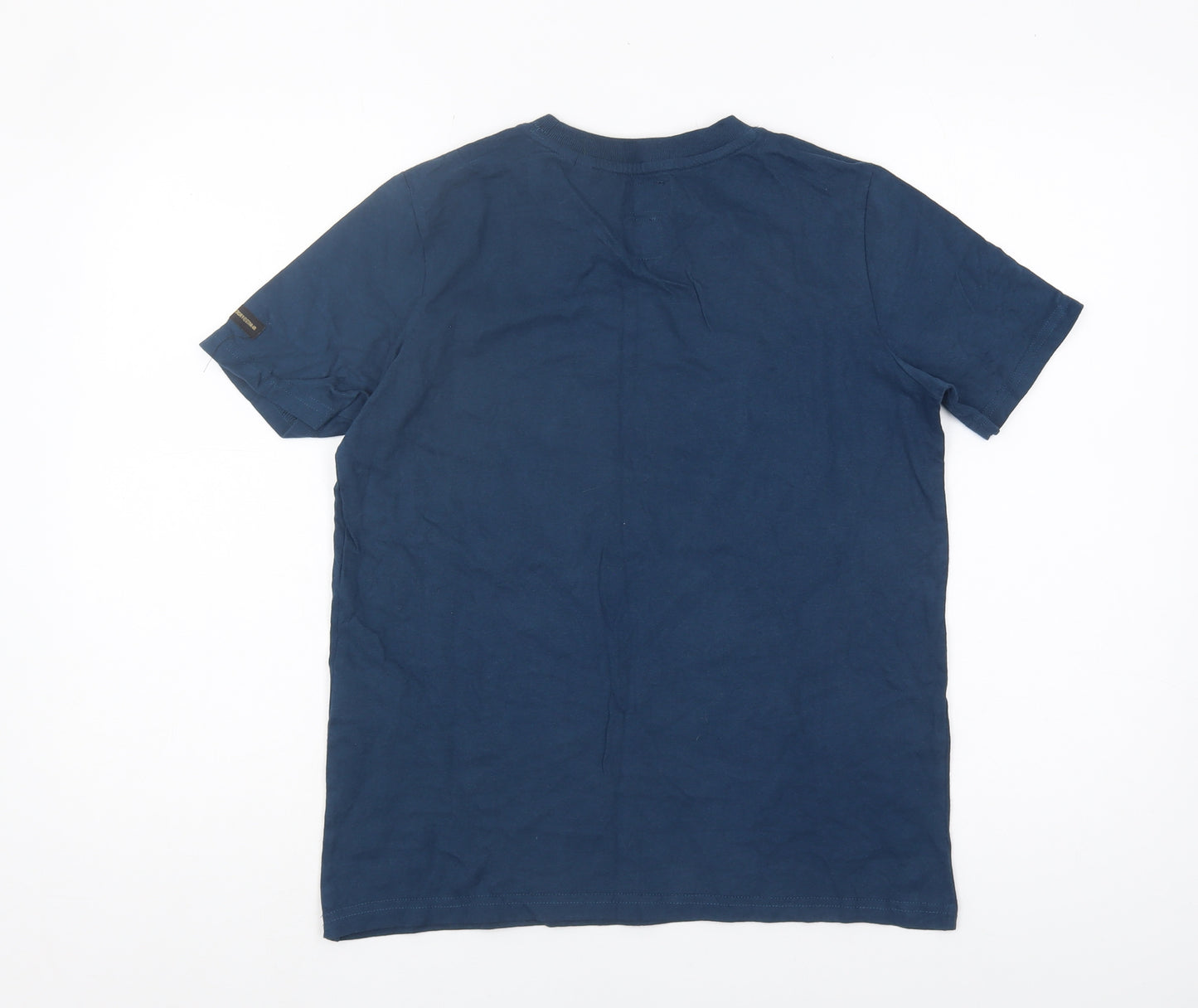 Superdry Unisex Blue Vintage T-Shirt, Size 10, Cotton Tee