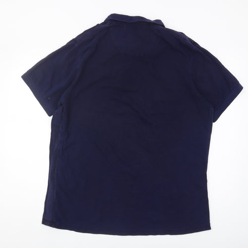 RJR. John Rocha Men's Blue Polo Shirt Large