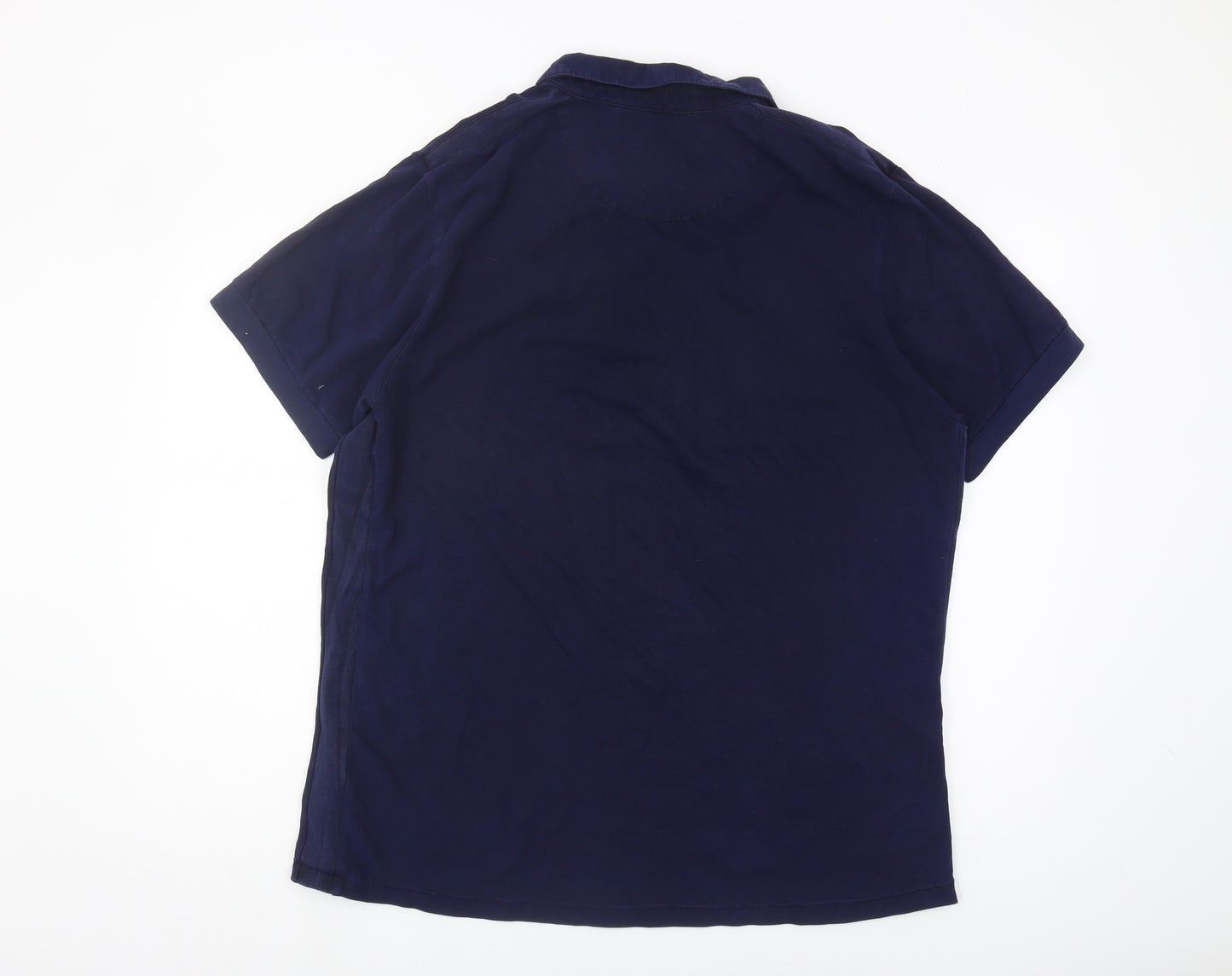 RJR. John Rocha Men's Blue Polo Shirt Large