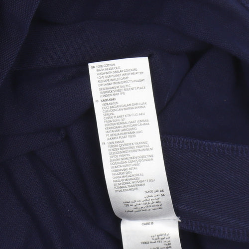 RJR. John Rocha Men's Blue Polo Shirt Large