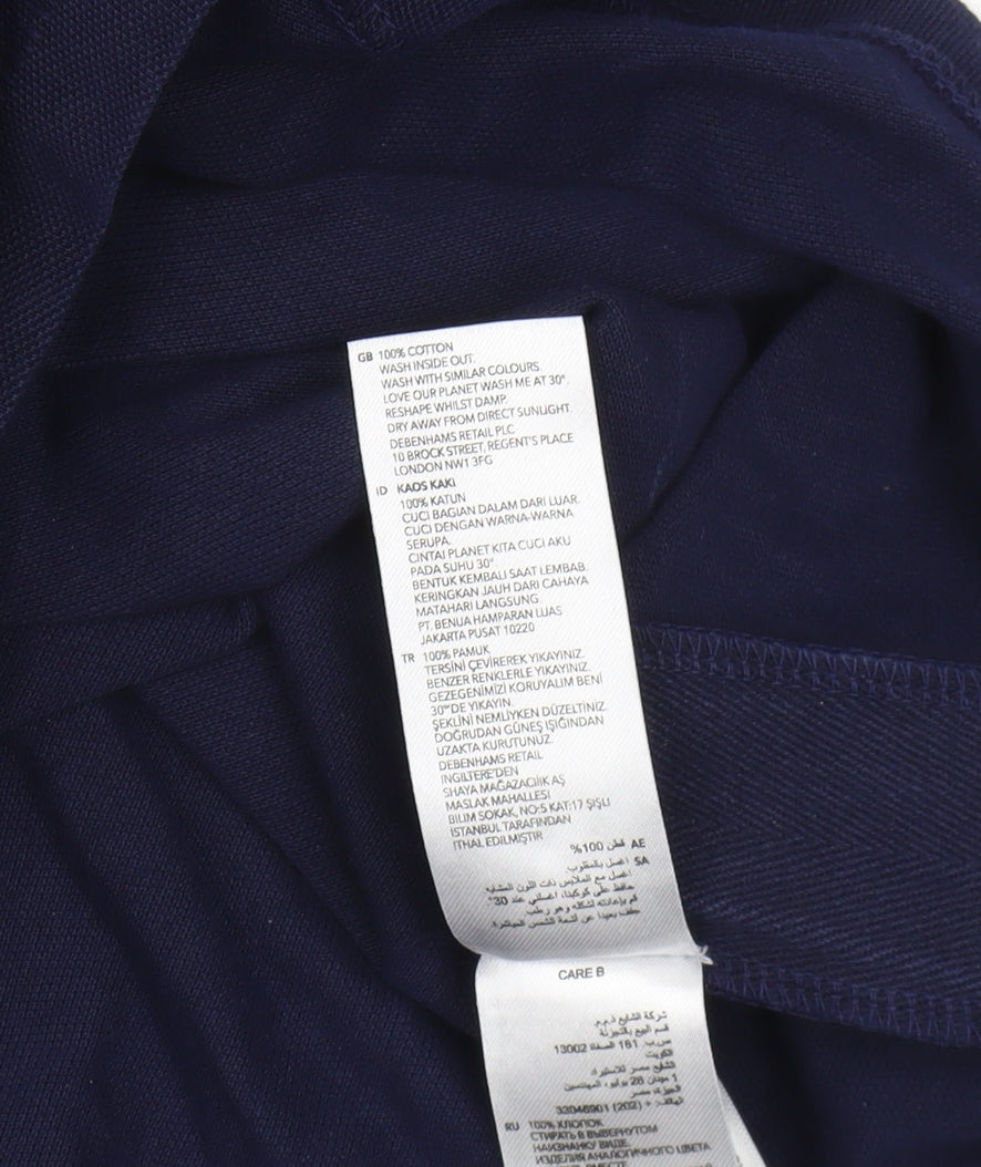 RJR. John Rocha Men's Blue Polo Shirt Large