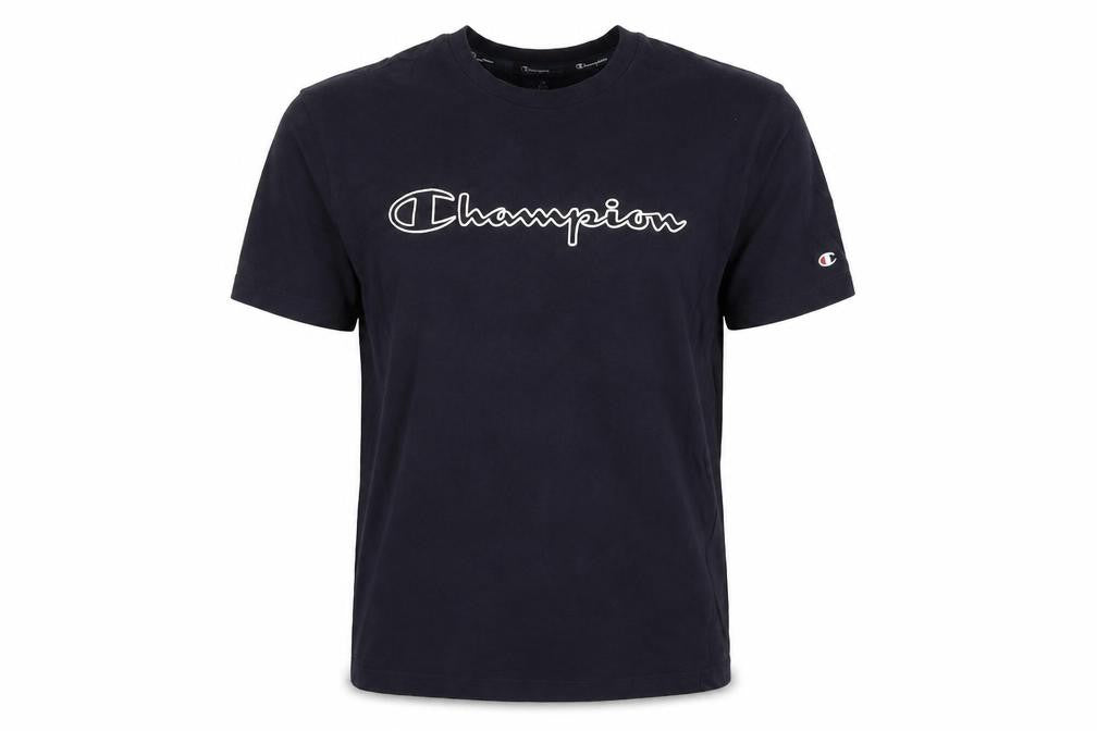 Champion Men's Black Logo Short Sleeve T-Shirt Size L