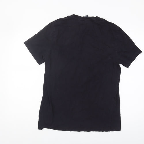 Champion Men's Black Logo Short Sleeve T-Shirt Size L