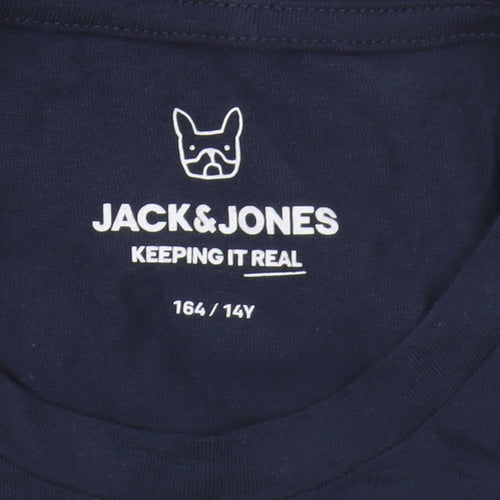 Jack & Jones Boys Blue Graphic T-Shirt 14 Years