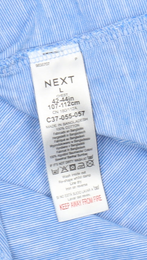 Next Men's Blue Graphic T-Shirt, Size L, Beach Theme