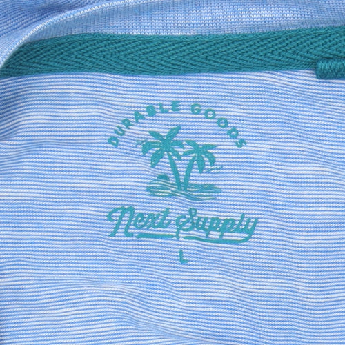 Next Men's Blue Graphic T-Shirt, Size L, Beach Theme