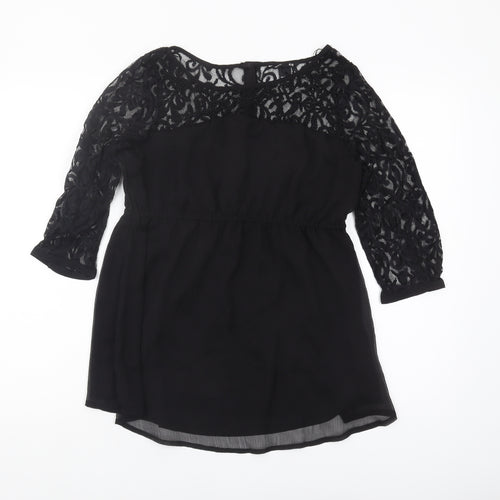 H&M Maternity Black Lace Blouse 8 Women Casual/Party