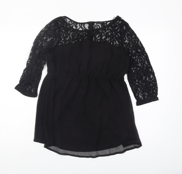 H&M Maternity Black Lace Blouse 8 Women Casual/Party