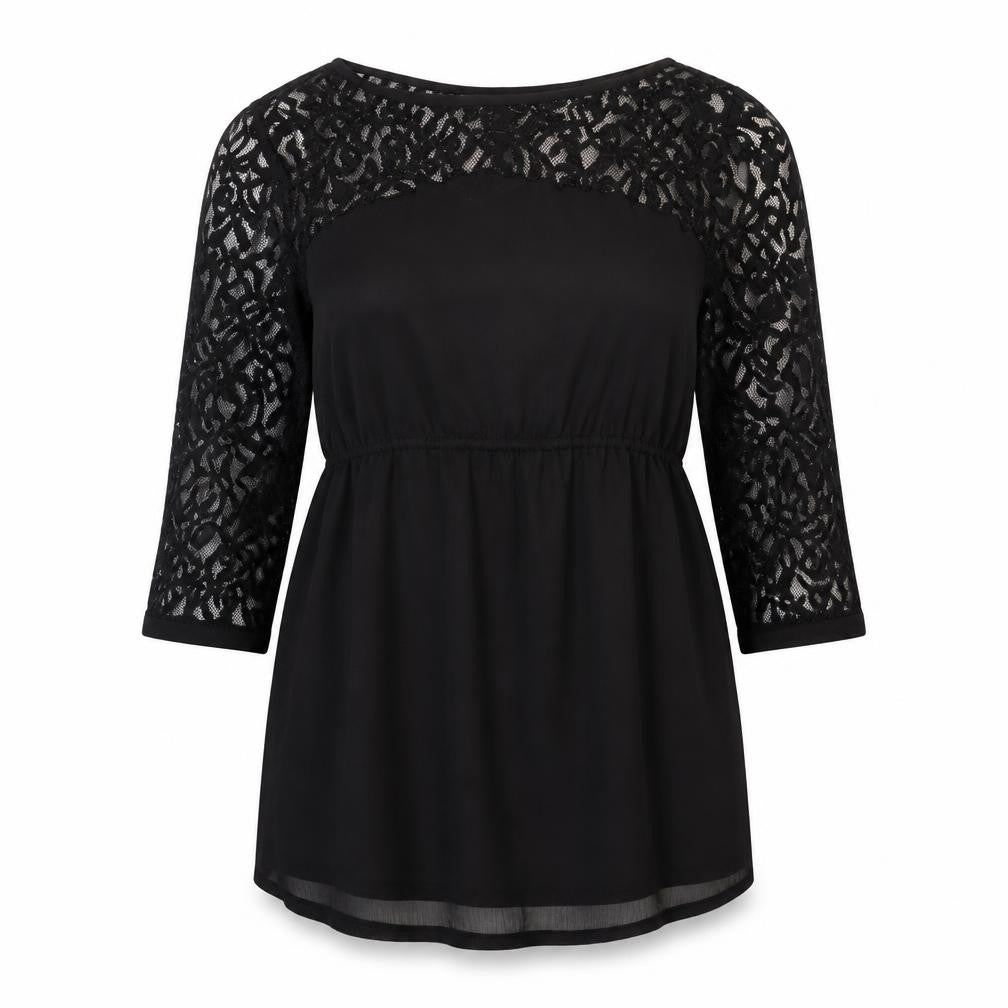 H&M Maternity Black Lace Blouse 8 Women Casual/Party