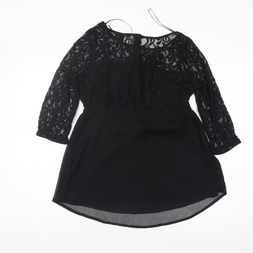 H&M Maternity Black Lace Blouse 8 Women Casual/Party