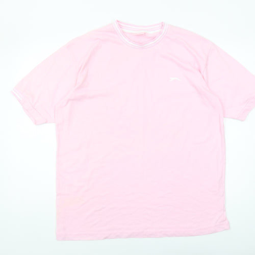 Slazenger Men's Pink Crew Neck T-Shirt, Size L