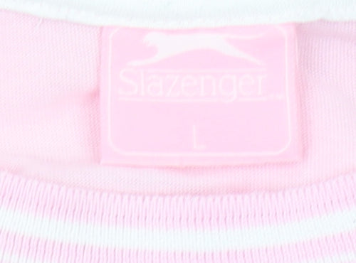Slazenger Men's Pink Crew Neck T-Shirt, Size L