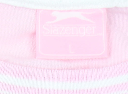 Slazenger Men's Pink Crew Neck T-Shirt, Size L