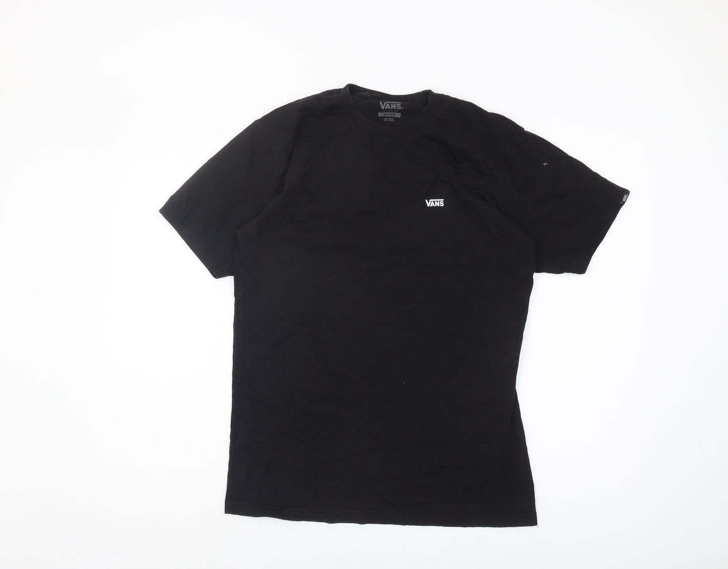 Vans Men's Black M T-Shirt, Crew Neck, Short Sleeve, Cotton