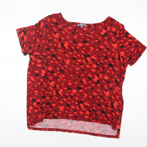 Principles Women's Red Animal Print T-Shirt Size 18