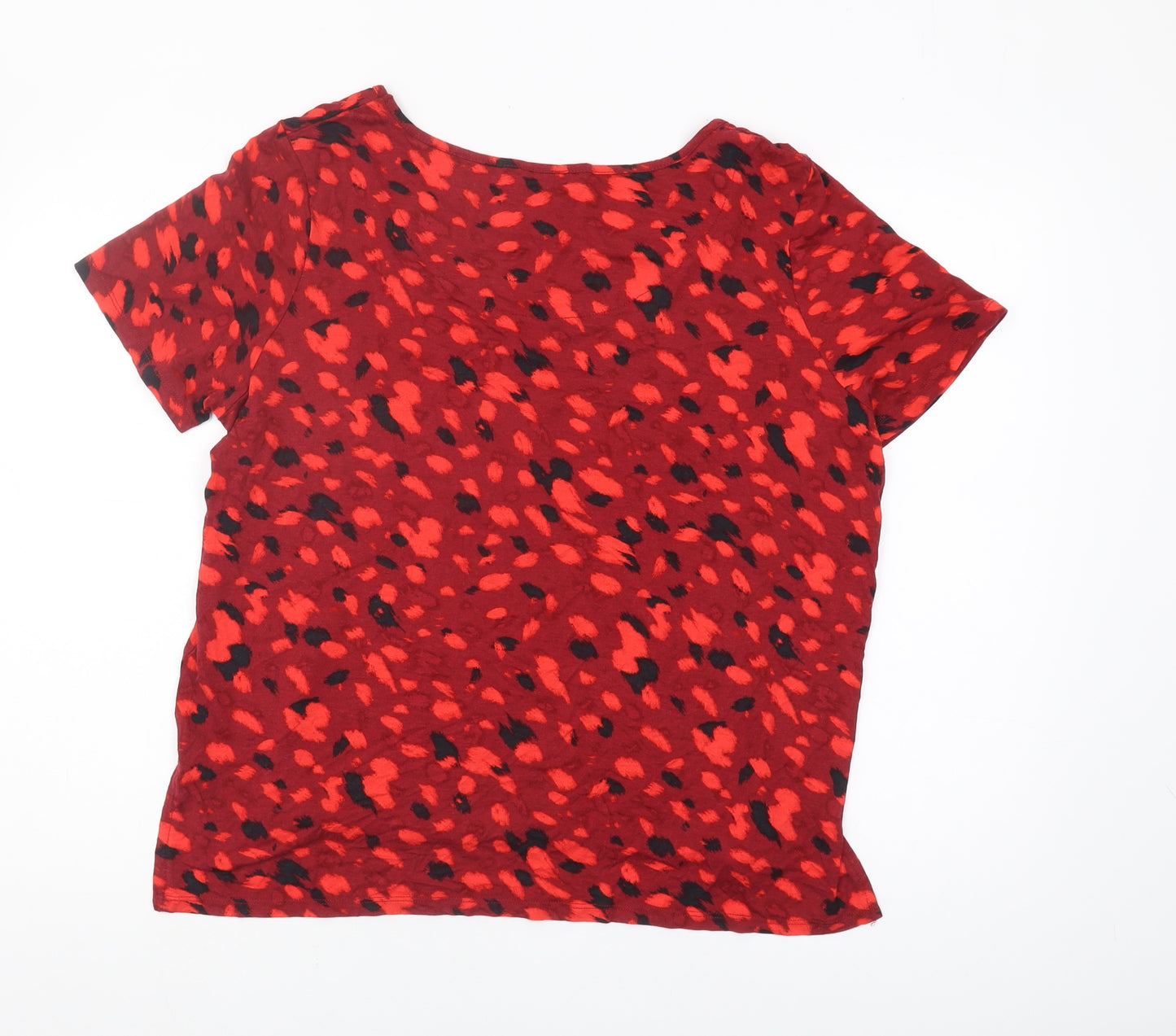 Principles Women's Red Animal Print T-Shirt Size 18