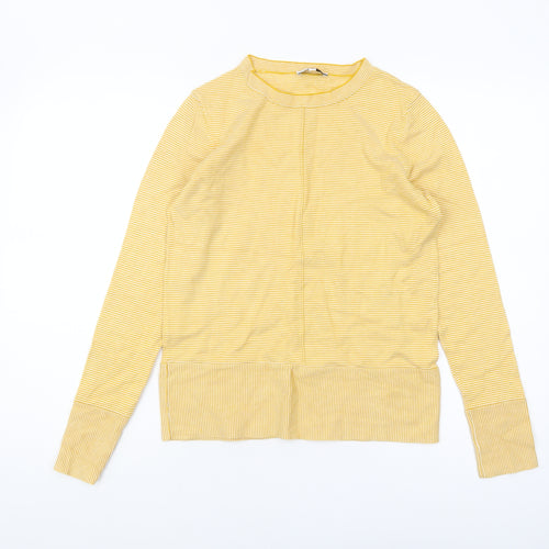 Warehouse Women's Yellow Jumper, Size 12, Striped, Knit