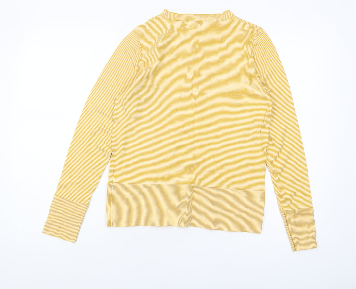 Warehouse Women's Yellow Jumper, Size 12, Striped, Knit