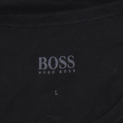Hugo Boss Men's Black Cotton T-Shirt L