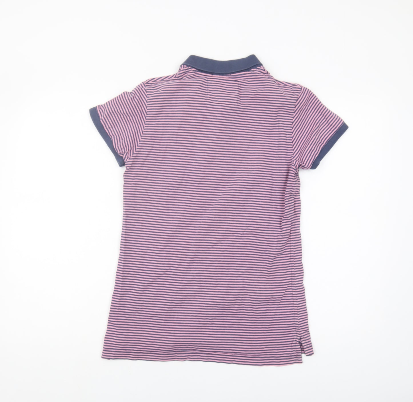 Jack Wills Women's Polo Shirt Pink & Blue Striped Size 12