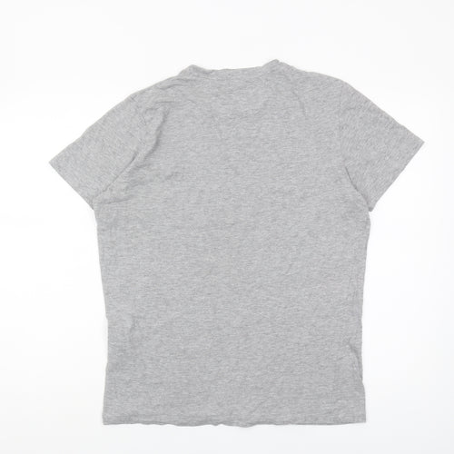 Jack & Jones Men's Grey Graphic Print T-Shirt L