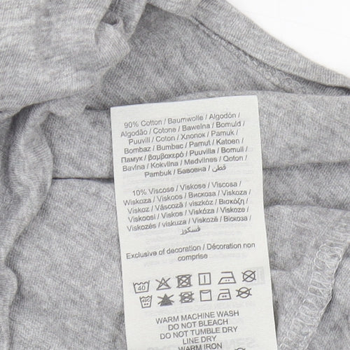 Jack & Jones Men's Grey Graphic Print T-Shirt L