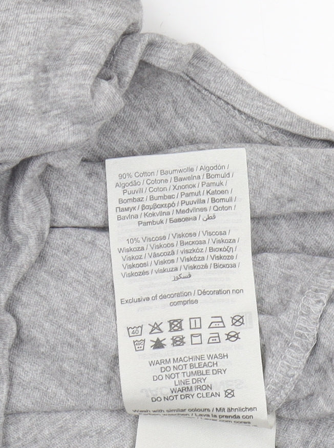 Jack & Jones Men's Grey Graphic Print T-Shirt L