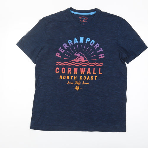 Next Men's Blue Graphic Print Beach T-Shirt - L