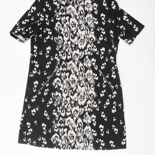 Wallis Women’s Petite Black Dress, Size 14, Animal Print
